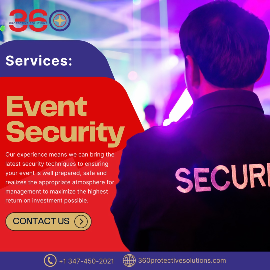 Special Event Security by 360 Protective Solutions - Illustration of event security personnel managing crowd and ensuring safety.