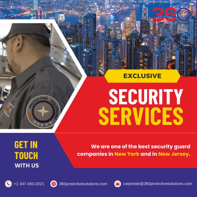 Comprehensive Security Solutions by 360 Protective Solutions in New York and New Jersey - Illustration of security elements including locks, surveillance cameras, and digital shields.