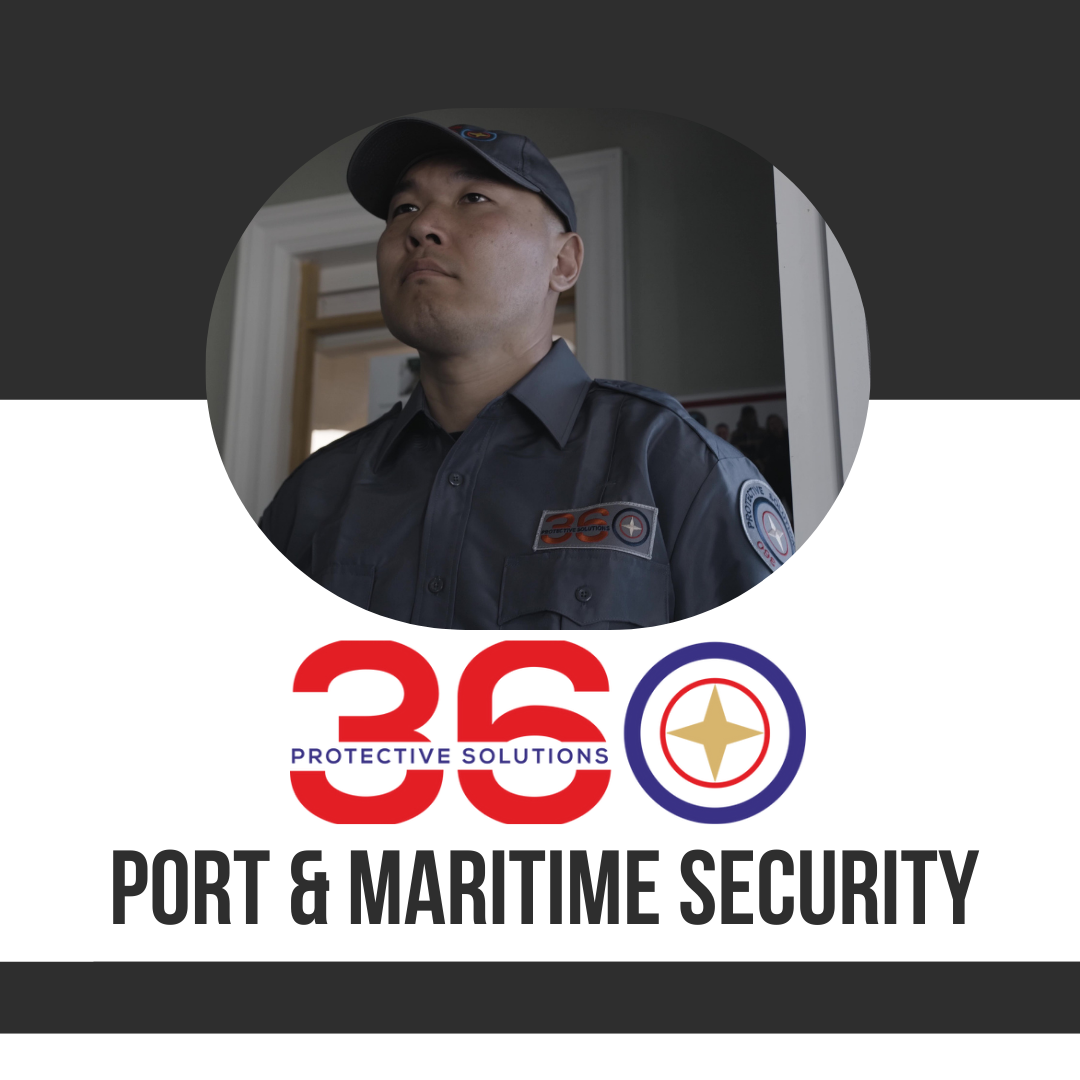 360 Protective Solutions logo and team ensuring maritime security.