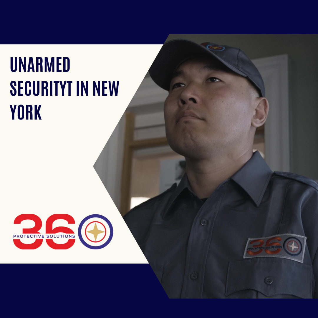Image showing 360 Protective Solutions team offering unarmed security services in New York, ensuring safety without weapons.
