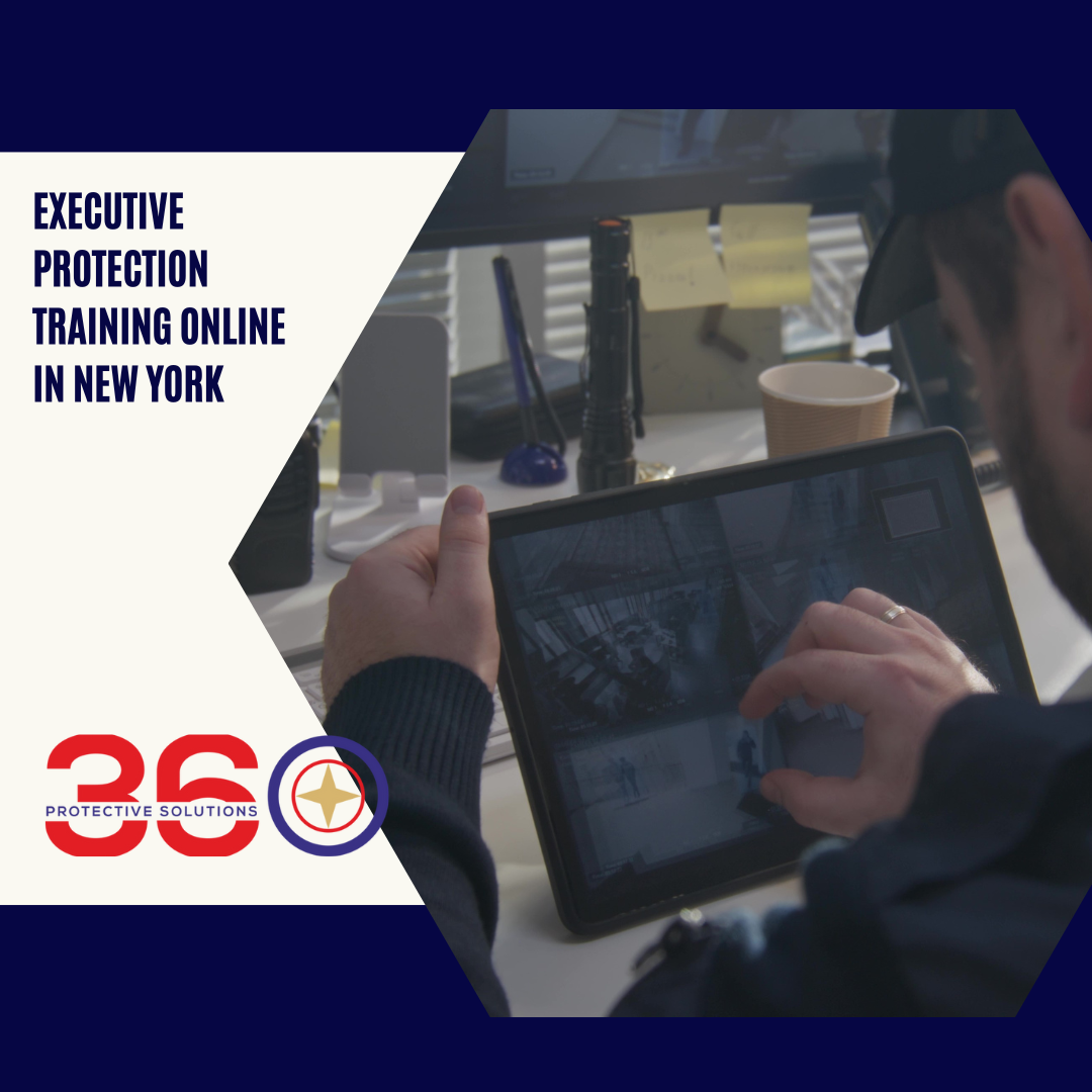 360 Protective Solutions logo: Online executive protection courses in New York for security professionals of all backgrounds.